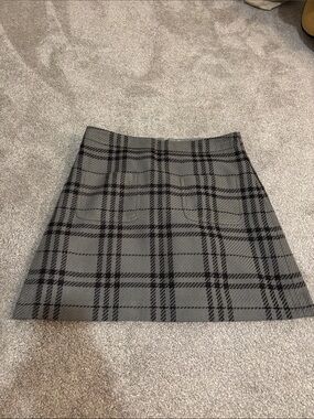 J Crew Gray Plaid Mini Skirt - Women's